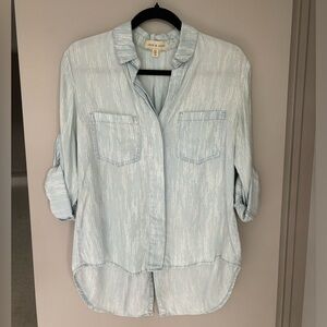 Anthropologie Cloth & Stone Relaxed Denim Shirt, Size XS